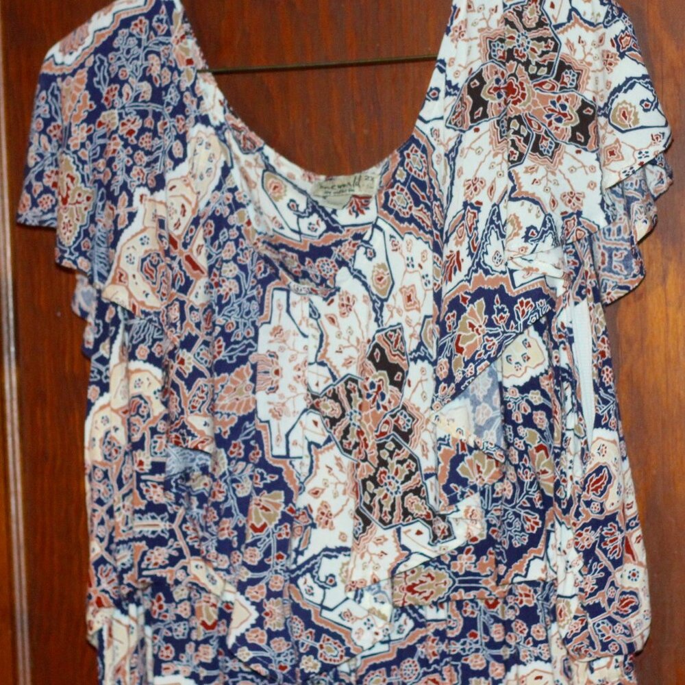 One World lagenlook sleeveless dress Sz 2X